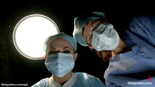 Nurses and വേറേ മെഡിക്കൽ കസേര blonde lesbian patient Care Nix is dominated by ഡോക്ടർ ലാറ്റക്സ് Chanel Preston പിന്നെ spanked in സസ്പെൻഷൻ